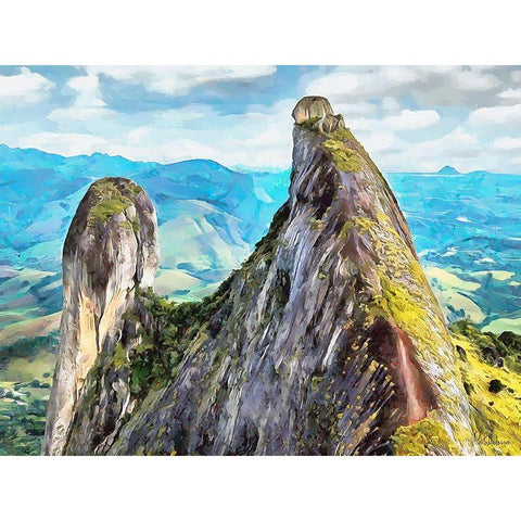 Rocky Nature XIV Black Modern Wood Framed Art Print by Medeiros, Celito