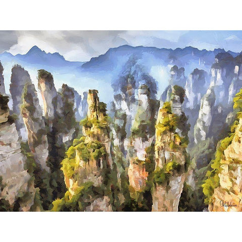 Rocky Nature XV Black Modern Wood Framed Art Print by Medeiros, Celito