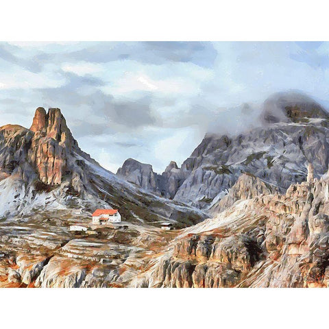 Rocky Nature XVI White Modern Wood Framed Art Print by Medeiros, Celito