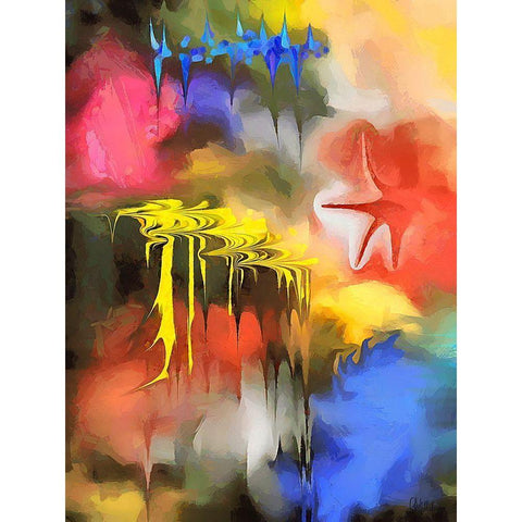 Kandinsky Inspiration IV White Modern Wood Framed Art Print by Medeiros, Celito