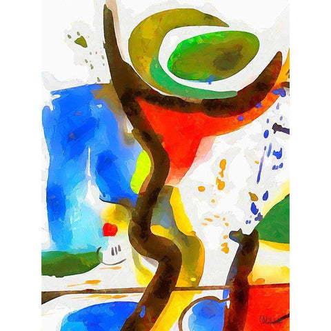 Kandinsky Inspiration VI Black Modern Wood Framed Art Print by Medeiros, Celito