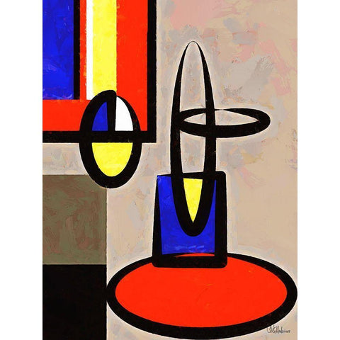 Kandinsky Inspiration XII Black Modern Wood Framed Art Print by Medeiros, Celito