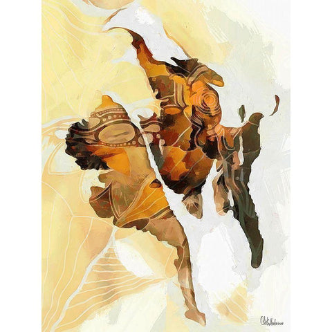 Dance on the Map White Modern Wood Framed Art Print by Medeiros, Celito