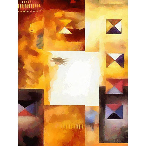 Kandinsky Inspiration XIV White Modern Wood Framed Art Print by Medeiros, Celito