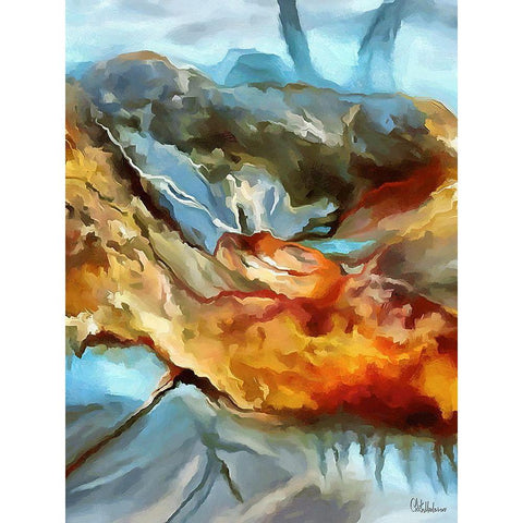 Kandinsky Inspiration XV Gold Ornate Wood Framed Art Print with Double Matting by Medeiros, Celito