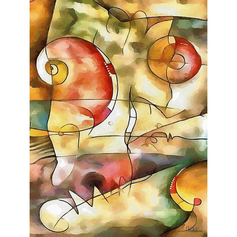 Kandinsky Inspiration XVII White Modern Wood Framed Art Print by Medeiros, Celito