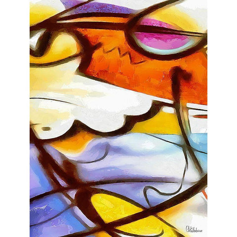 Kandinsky Inspiration XVIII Black Modern Wood Framed Art Print by Medeiros, Celito
