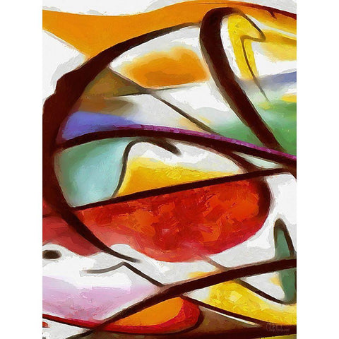 Kandinsky Inspiration XIX Black Modern Wood Framed Art Print by Medeiros, Celito