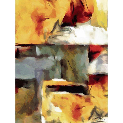 Kandinsky Inspiration XXI Gold Ornate Wood Framed Art Print with Double Matting by Medeiros, Celito