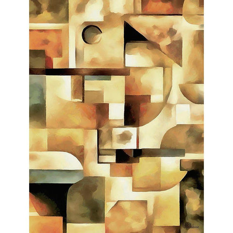 Kandinsky Inspiration XXIII Black Modern Wood Framed Art Print by Medeiros, Celito