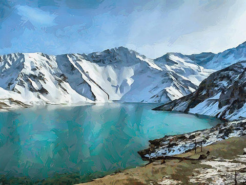 Northern Mountains I Black Ornate Wood Framed Art Print with Double Matting by Medeiros, Celito