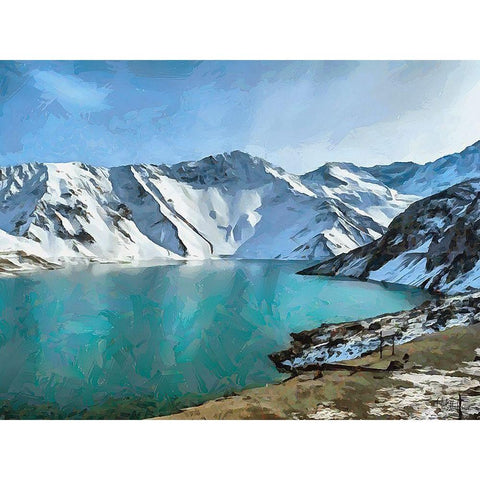 Northern Mountains I Black Modern Wood Framed Art Print by Medeiros, Celito