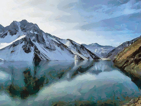 Northern Mountains III Black Ornate Wood Framed Art Print with Double Matting by Medeiros, Celito