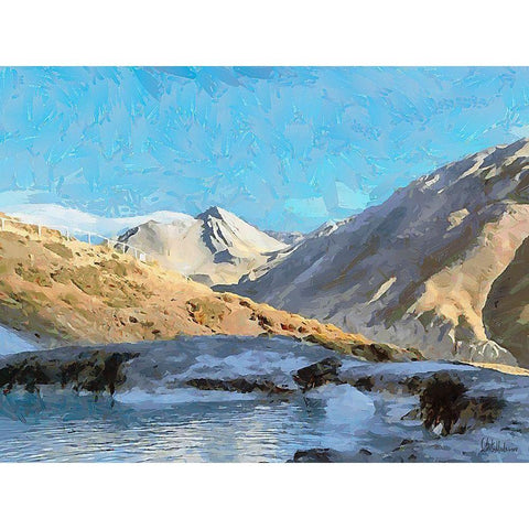 Northern Mountains IV Gold Ornate Wood Framed Art Print with Double Matting by Medeiros, Celito