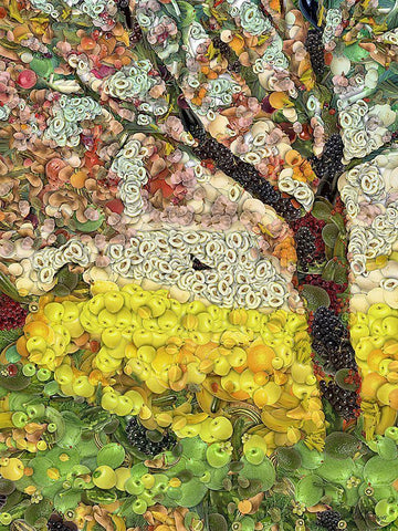 After Ayuhasca I Black Ornate Wood Framed Art Print with Double Matting by Medeiros, Celito