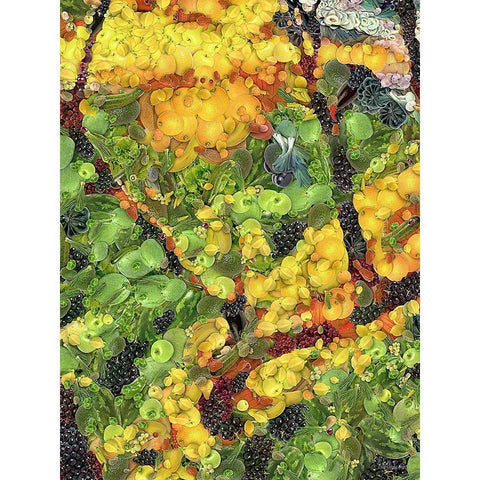 After Ayuhasca II Black Modern Wood Framed Art Print by Medeiros, Celito