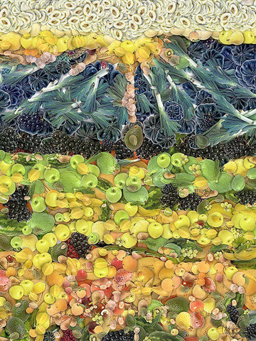 After Ayuhasca V Black Ornate Wood Framed Art Print with Double Matting by Medeiros, Celito