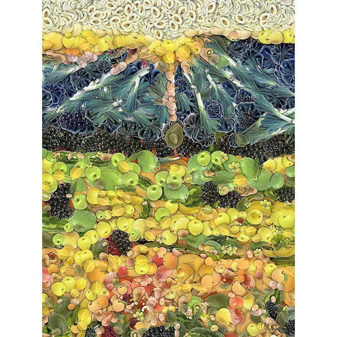 After Ayuhasca V White Modern Wood Framed Art Print by Medeiros, Celito