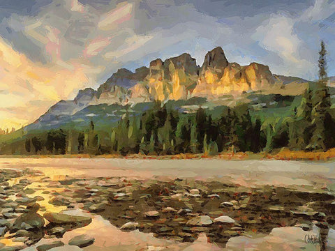 Jasper National Park  White Modern Wood Framed Art Print with Double Matting by Medeiros, Celito