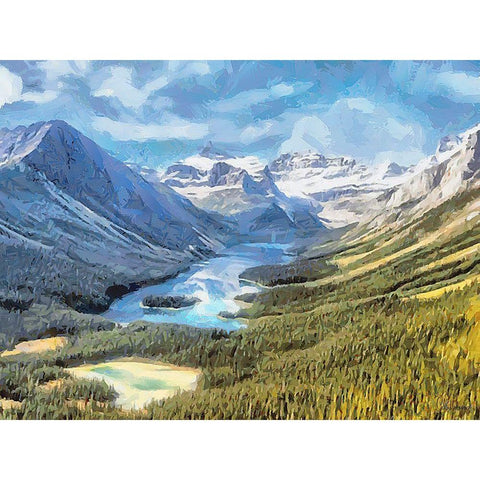 Jasper National Park II White Modern Wood Framed Art Print by Medeiros, Celito