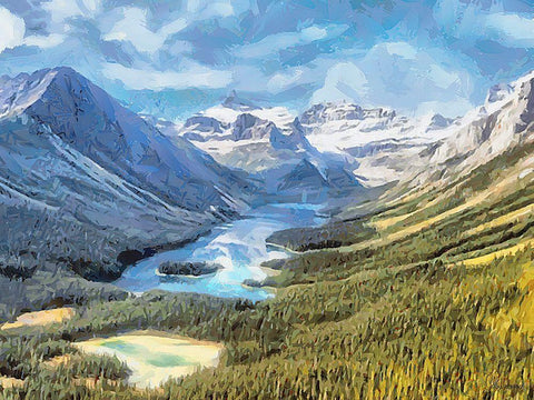 Jasper National Park II Black Ornate Wood Framed Art Print with Double Matting by Medeiros, Celito
