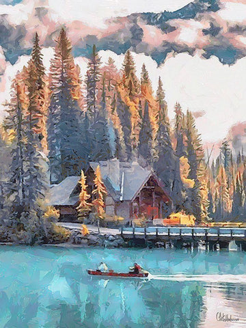 Jasper National Park III White Modern Wood Framed Art Print with Double Matting by Medeiros, Celito
