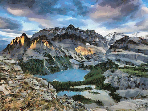 Jasper National Park IV White Modern Wood Framed Art Print with Double Matting by Medeiros, Celito