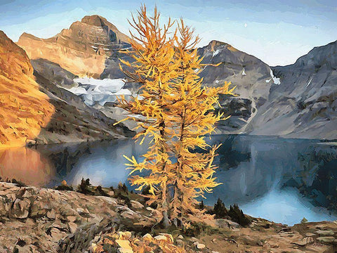 Jasper National Park V Black Ornate Wood Framed Art Print with Double Matting by Medeiros, Celito