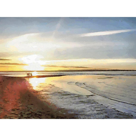 Big Lakes III Black Modern Wood Framed Art Print with Double Matting by Medeiros, Celito