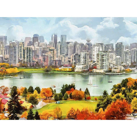 Memories of Vancouver IV White Modern Wood Framed Art Print by Medeiros, Celito