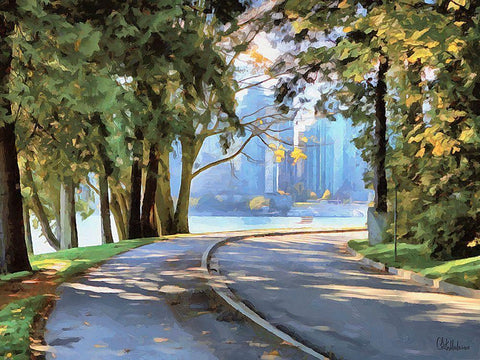 Memories of Vancouver VIII White Modern Wood Framed Art Print with Double Matting by Medeiros, Celito