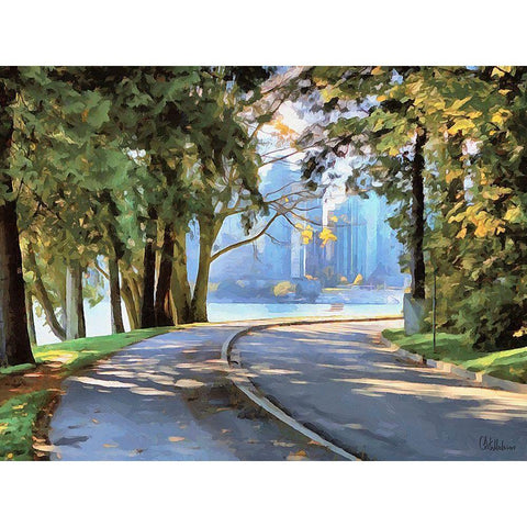 Memories of Vancouver VIII Black Modern Wood Framed Art Print with Double Matting by Medeiros, Celito