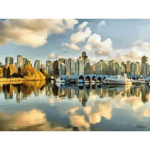 Memories of Vancouver XII White Modern Wood Framed Art Print by Medeiros, Celito
