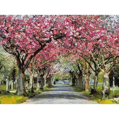 Paradise Road III Gold Ornate Wood Framed Art Print with Double Matting by Medeiros, Celito