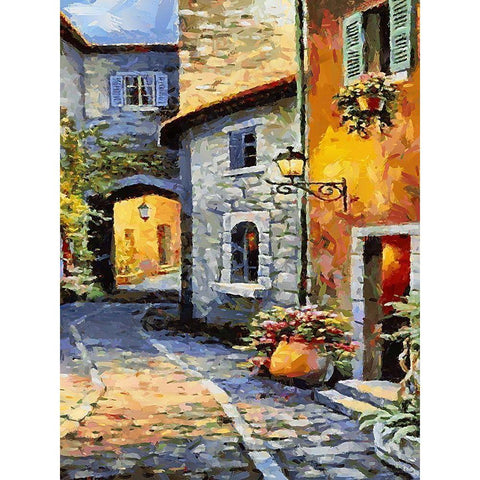 Stone Road White Modern Wood Framed Art Print by Medeiros, Celito