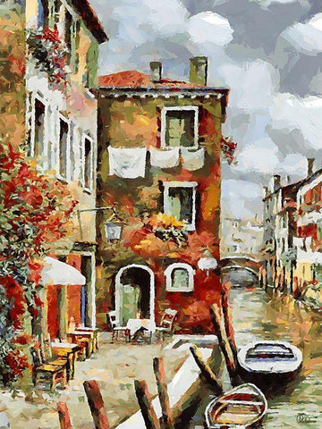 Venice Memmories I White Modern Wood Framed Art Print with Double Matting by Medeiros, Celito