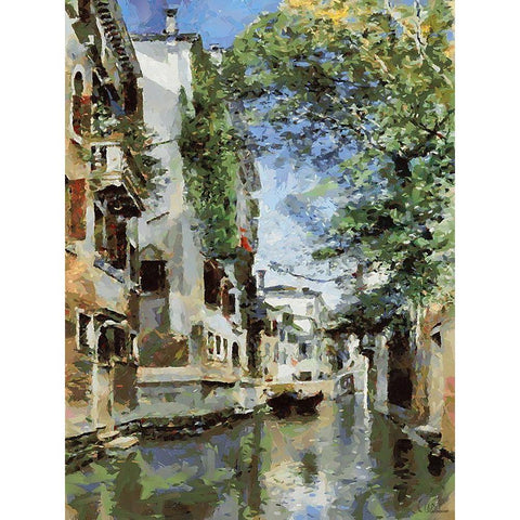 Venice Memmories IV White Modern Wood Framed Art Print by Medeiros, Celito