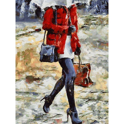 Young Fasshion I White Modern Wood Framed Art Print by Medeiros, Celito