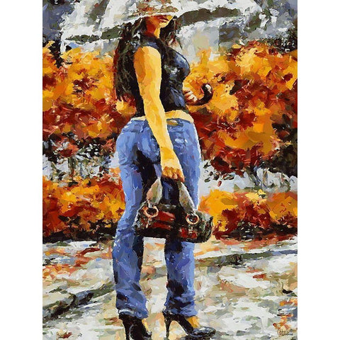 Young Fasshion IV Black Modern Wood Framed Art Print by Medeiros, Celito