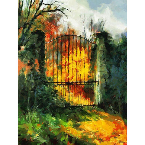 Iron Gate Black Modern Wood Framed Art Print by Medeiros, Celito