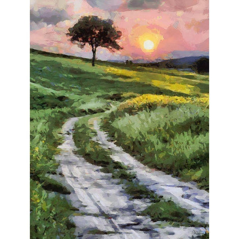 Green Green Grass White Modern Wood Framed Art Print by Medeiros, Celito