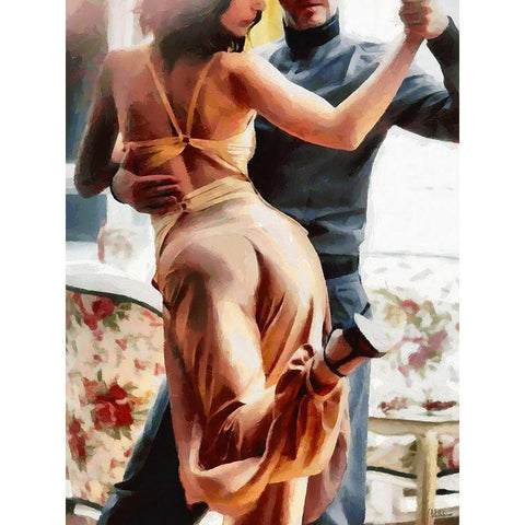 Tango II White Modern Wood Framed Art Print by Medeiros, Celito