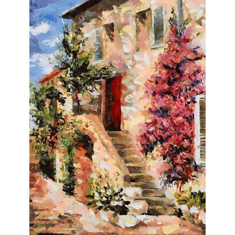 Old House in Italy II Gold Ornate Wood Framed Art Print with Double Matting by Medeiros, Celito