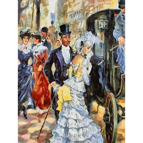 Old Times III Gold Ornate Wood Framed Art Print with Double Matting by Medeiros, Celito