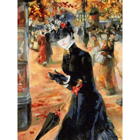 Old Times IV Black Modern Wood Framed Art Print with Double Matting by Medeiros, Celito