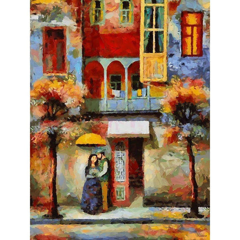 A Date Black Modern Wood Framed Art Print by Medeiros, Celito