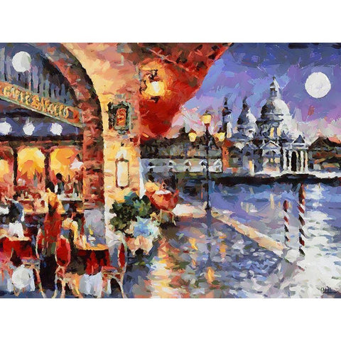 Memories of Venice I White Modern Wood Framed Art Print by Medeiros, Celito