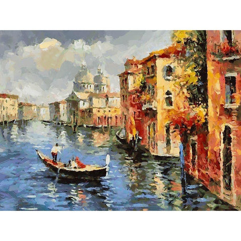 Memories of Venice III Gold Ornate Wood Framed Art Print with Double Matting by Medeiros, Celito