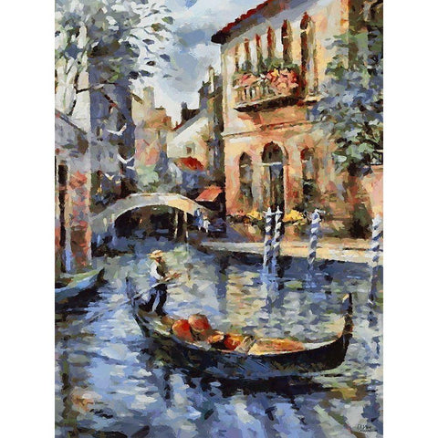 Memories of Venice VIII Gold Ornate Wood Framed Art Print with Double Matting by Medeiros, Celito