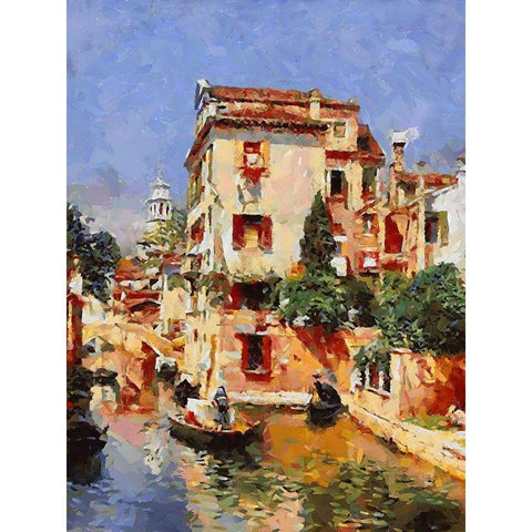 Memories of Venice XIV White Modern Wood Framed Art Print by Medeiros, Celito